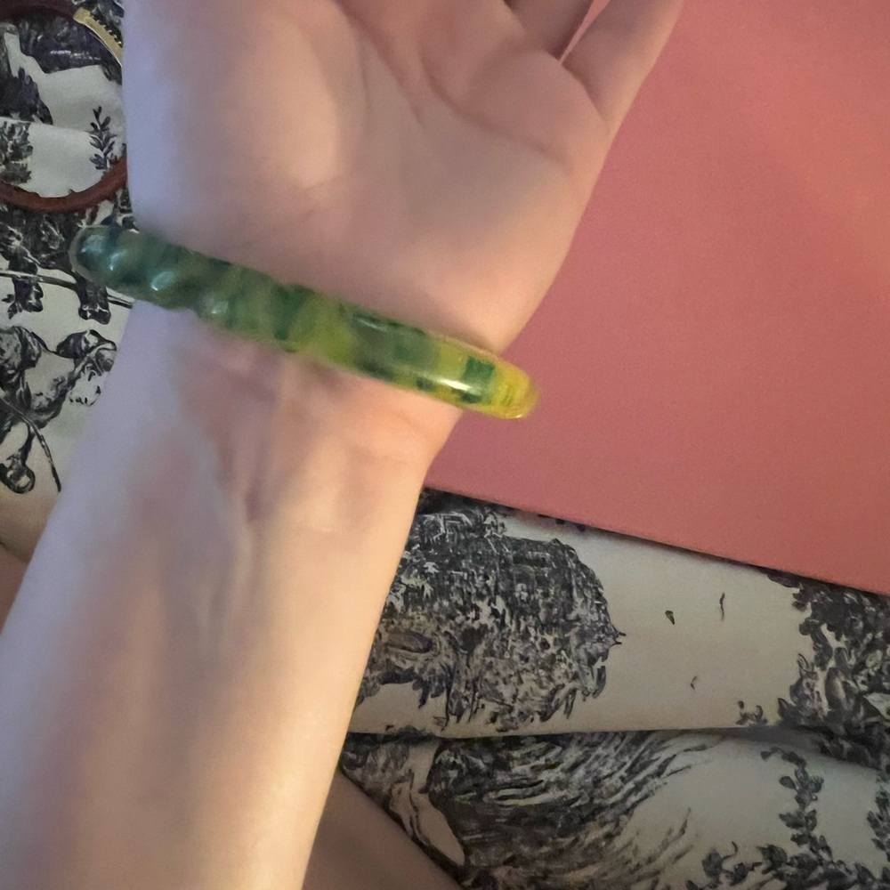 Jade Bangle Bracelet - image 4